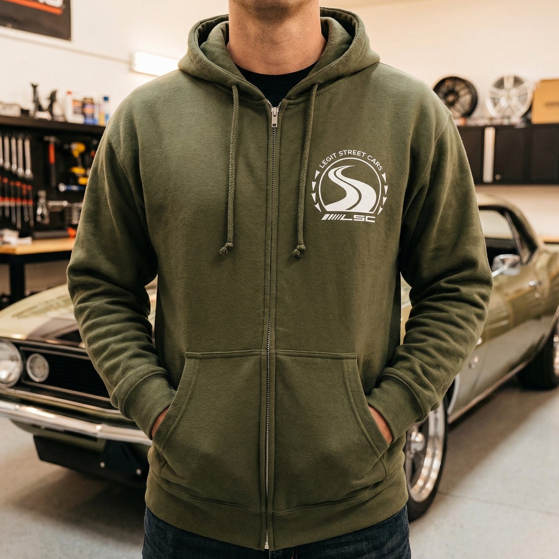 LSC Classic White Logo Full-Zip Hoodie