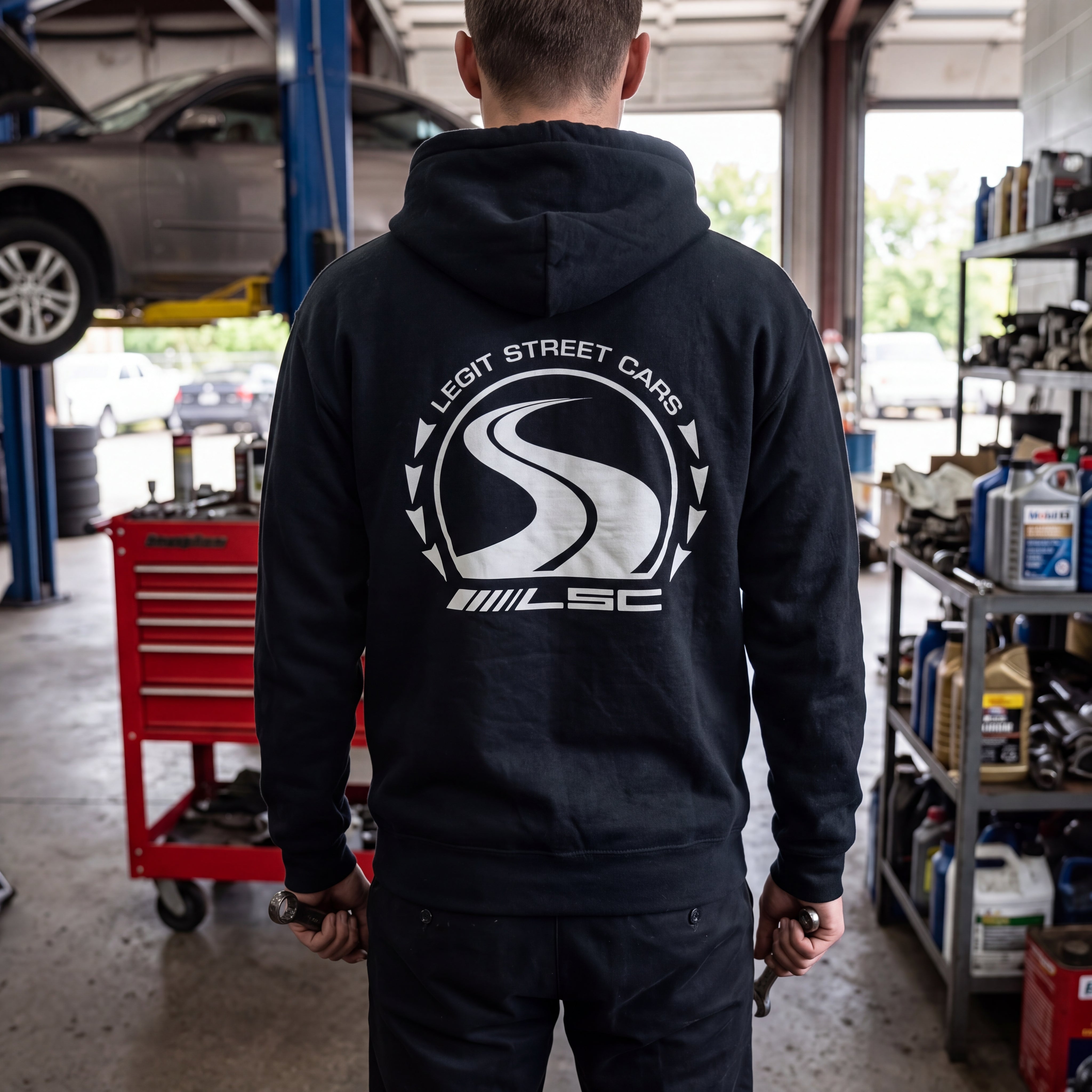 LSC Classic White Logo Full-Zip Champion Hoodie